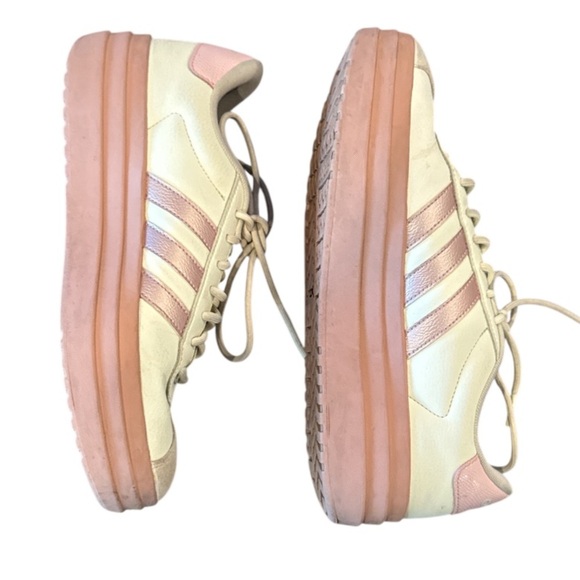 Adidas VL Court Ivory/Sandy Pink Platform  Sneakers Size 9 - Picture 4 of 15